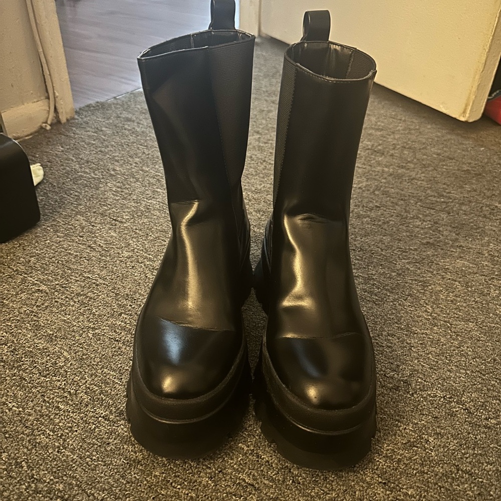 Zara platform ankle boots